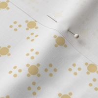 Block Print Circles and Dots in Goldenrod Yellow Diamond Pattern Light Background