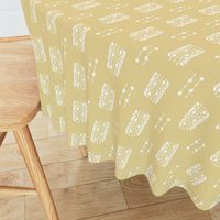 Boho Block Print Raindrops in Goldenrod