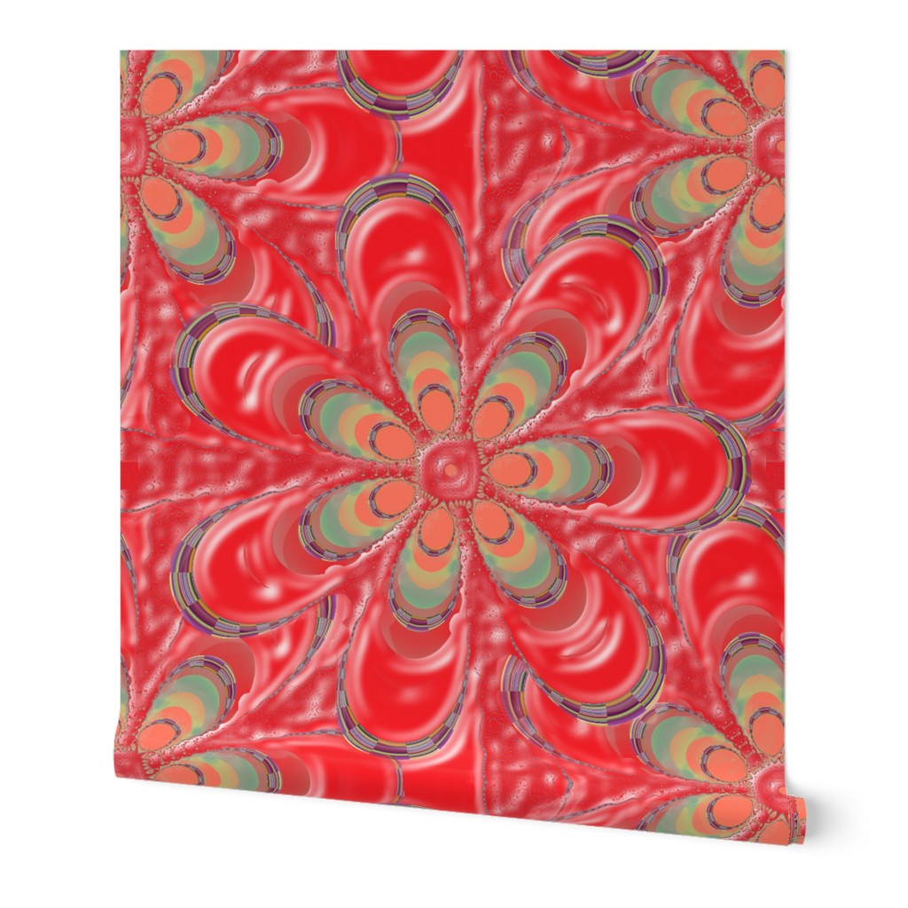 Psychedelic Red Flower