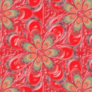 Psychedelic Red Flower