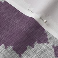 Starburst ~ Eggplant on Grey Linen Luxe