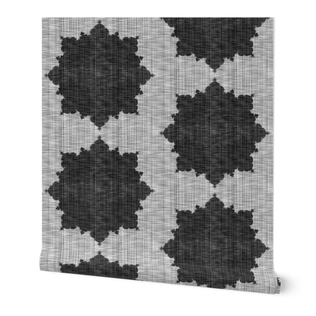 Starburst ~ Black and White Linen Luxe