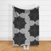 Starburst ~ Black and White Linen Luxe