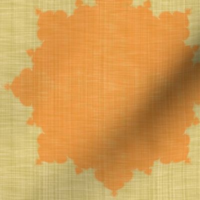 Starburst ~ Pumpkin on Trianon Cream Linen Luxe 