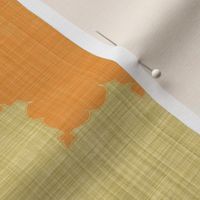 Starburst ~ Pumpkin on Trianon Cream Linen Luxe 