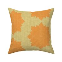 Starburst ~ Pumpkin on Trianon Cream Linen Luxe 