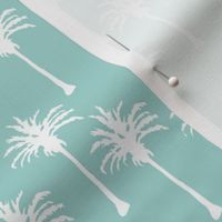 Palms on Lighter Teal Blue