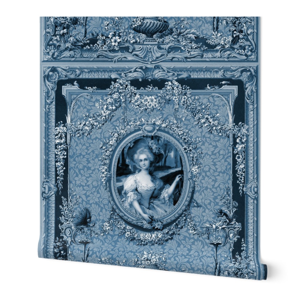 Rococo Frame ~ Mademoiselle Rosette Blue and White