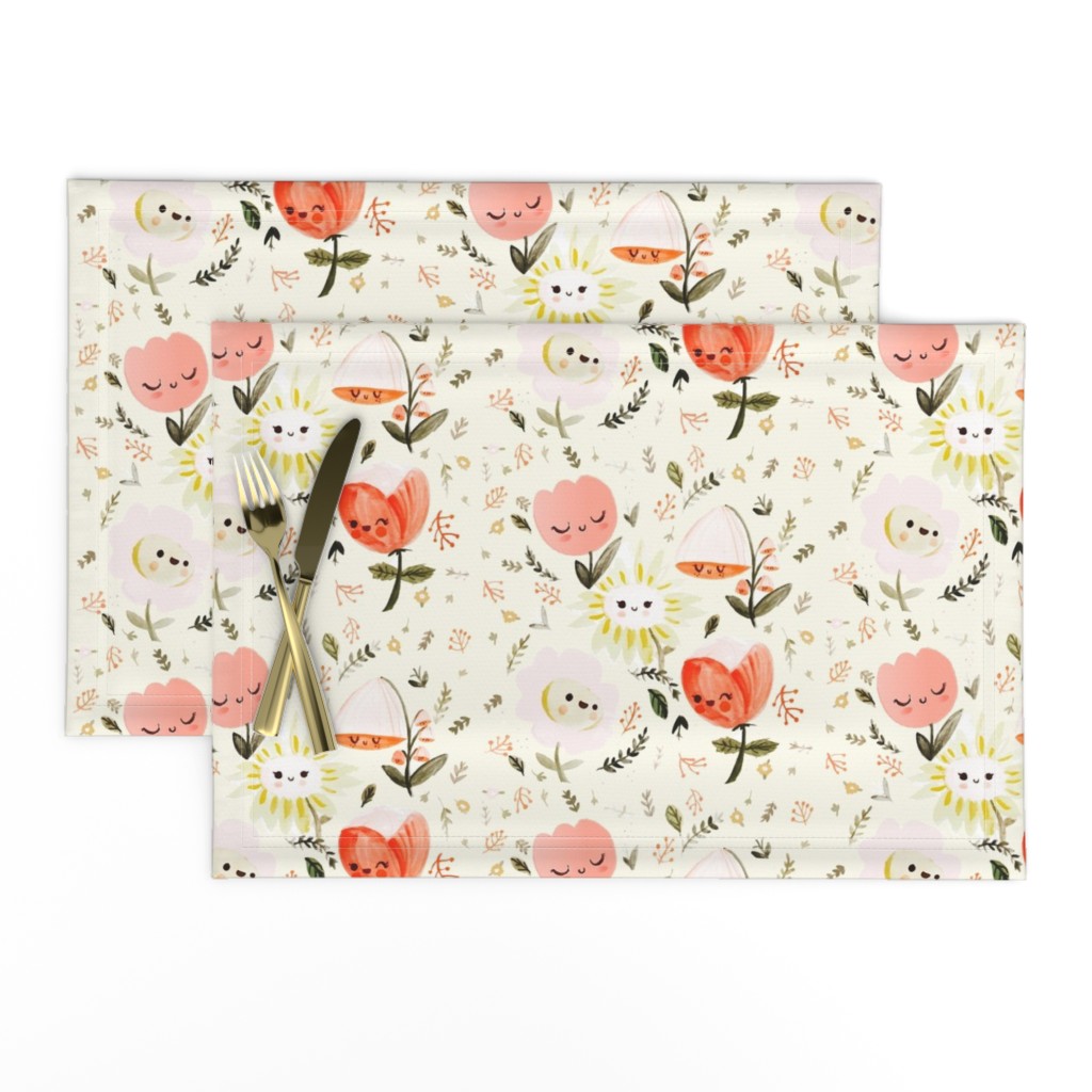 Dreamy Spring - Happy Flowers (Small, Half Size)