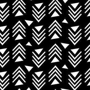 Chevrons & Triangles - Black