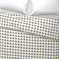 Gray and Gold Triangles White background