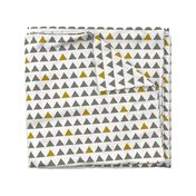 Gray and Gold Triangles White background