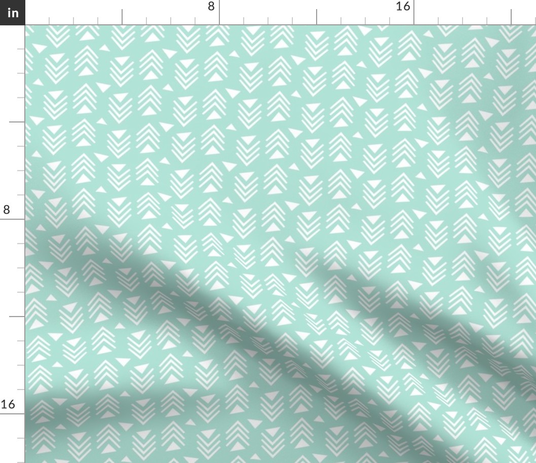 Chevrons & Triangles - Mint