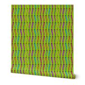 CLOTHESPINS ROWS Lime Green