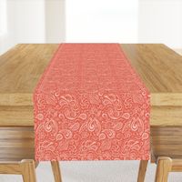 Festooned Feathered Friends - Bird Paisley Red & Pink