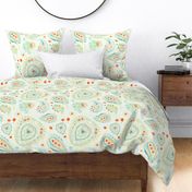 Watercolor Paisley Teal