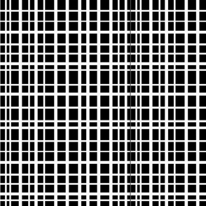 Uneven Grid--Black and White