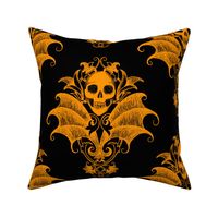 Skull and Wings Damask