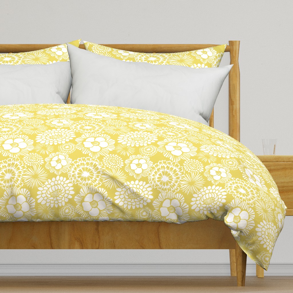 Festibloom - Modern Floral Citron Yellow