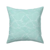 Dunes - Geometric Waves Stripes Light Aqua Regular Scale