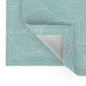 Dunes - Geometric Waves Stripes Light Aqua Regular Scale