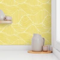 Dunes - Geometric Waves Stripes Citron Yellow Regular Scale