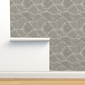 Dunes - Geometric Waves Stripes Taupe Regular Scale