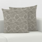 Dunes - Geometric Waves Stripes Taupe Regular Scale