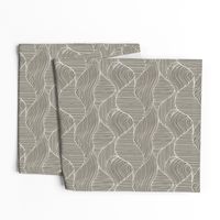 Dunes - Geometric Waves Stripes Taupe Regular Scale