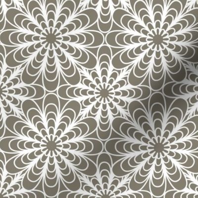 Flora - Geometric Flowers Taupe