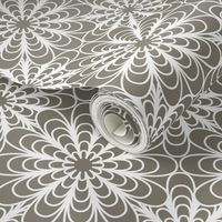 Flora - Geometric Flowers Taupe