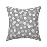 bokeh polka dots - silver