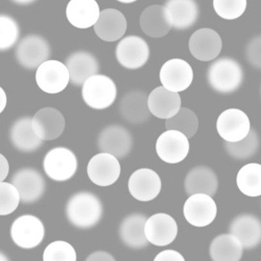 bokeh polka dots - silver