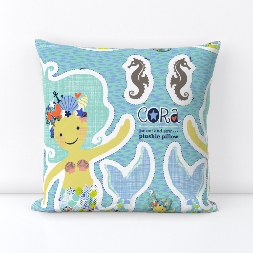 CORA the mermaid plushie pillow