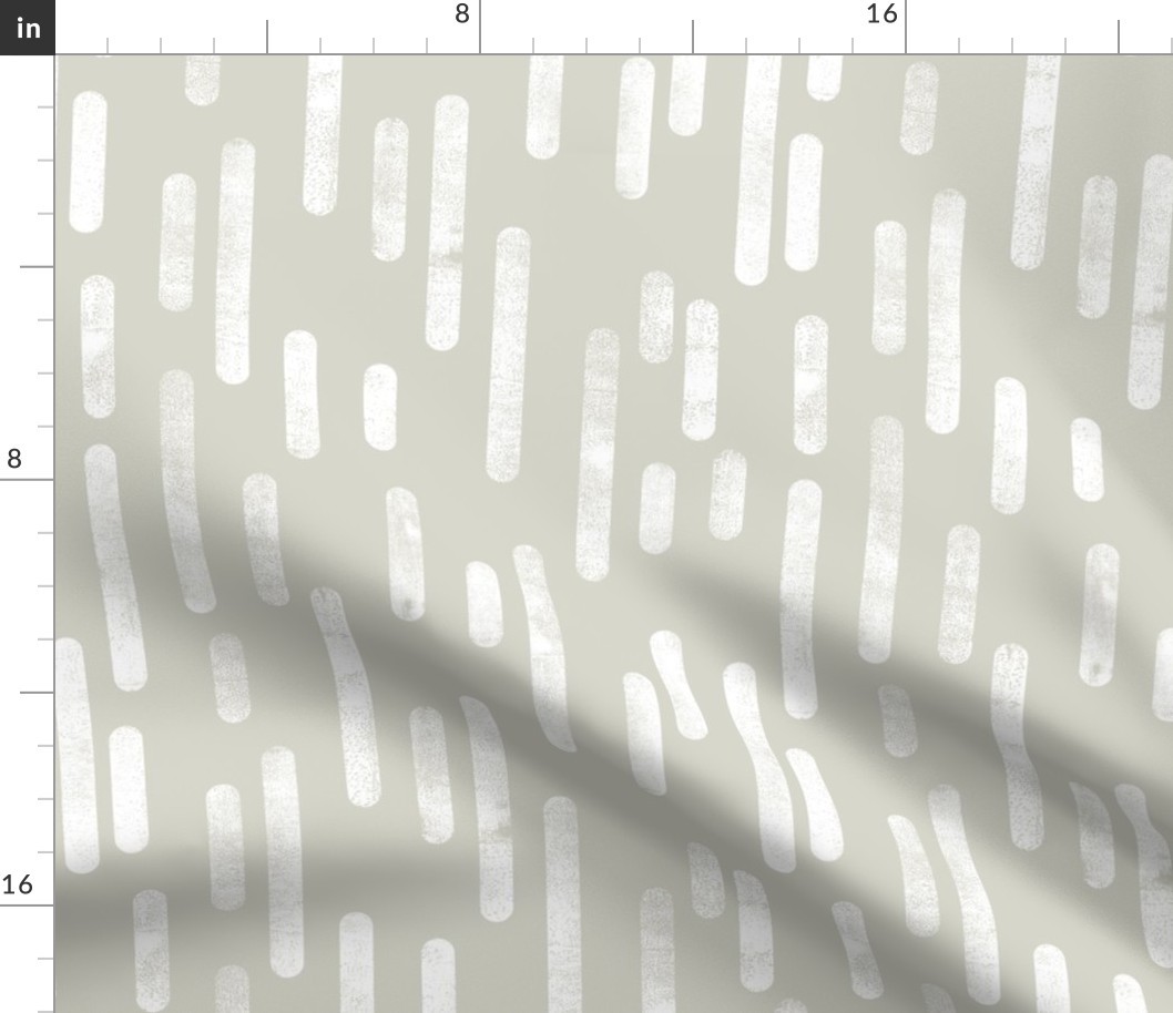 White on Beige Inky Rounded Lines Pattern