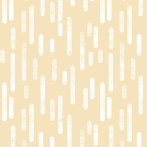 White on Pale Yellow Inky Rounded Lines Pattern