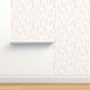 Pale Peach on White Inky Rounded Lines Pattern