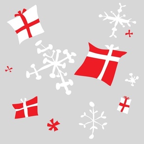 Retro Danish snowflakes and gifts