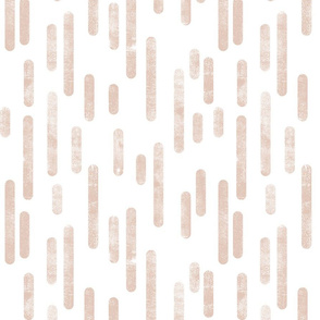 Pale Terracotta on White Inky Rounded Lines Pattern