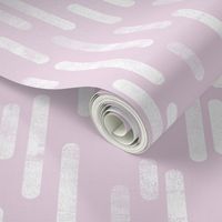 White on Dusty Pink Inky Rounded Lines Pattern