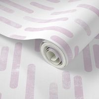 Dusty Pink on White Inky Rounded Lines Pattern