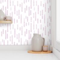 Dusty Pink on White Inky Rounded Lines Pattern