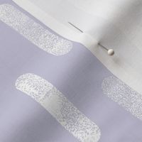 White on Dusty Purple Inky Rounded Lines Pattern