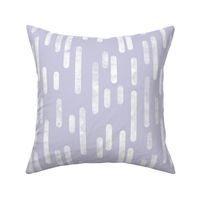 White on Dusty Purple Inky Rounded Lines Pattern