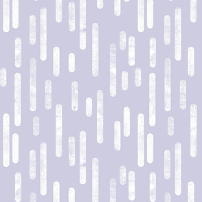 White on Dusty Purple Inky Rounded Lines Pattern