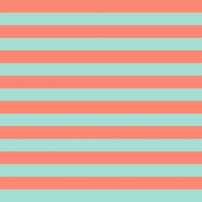 HRDS* Skinny Minty & Coral Stripes