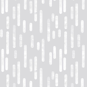 White on Pale Gray Inky Rounded Lines Pattern