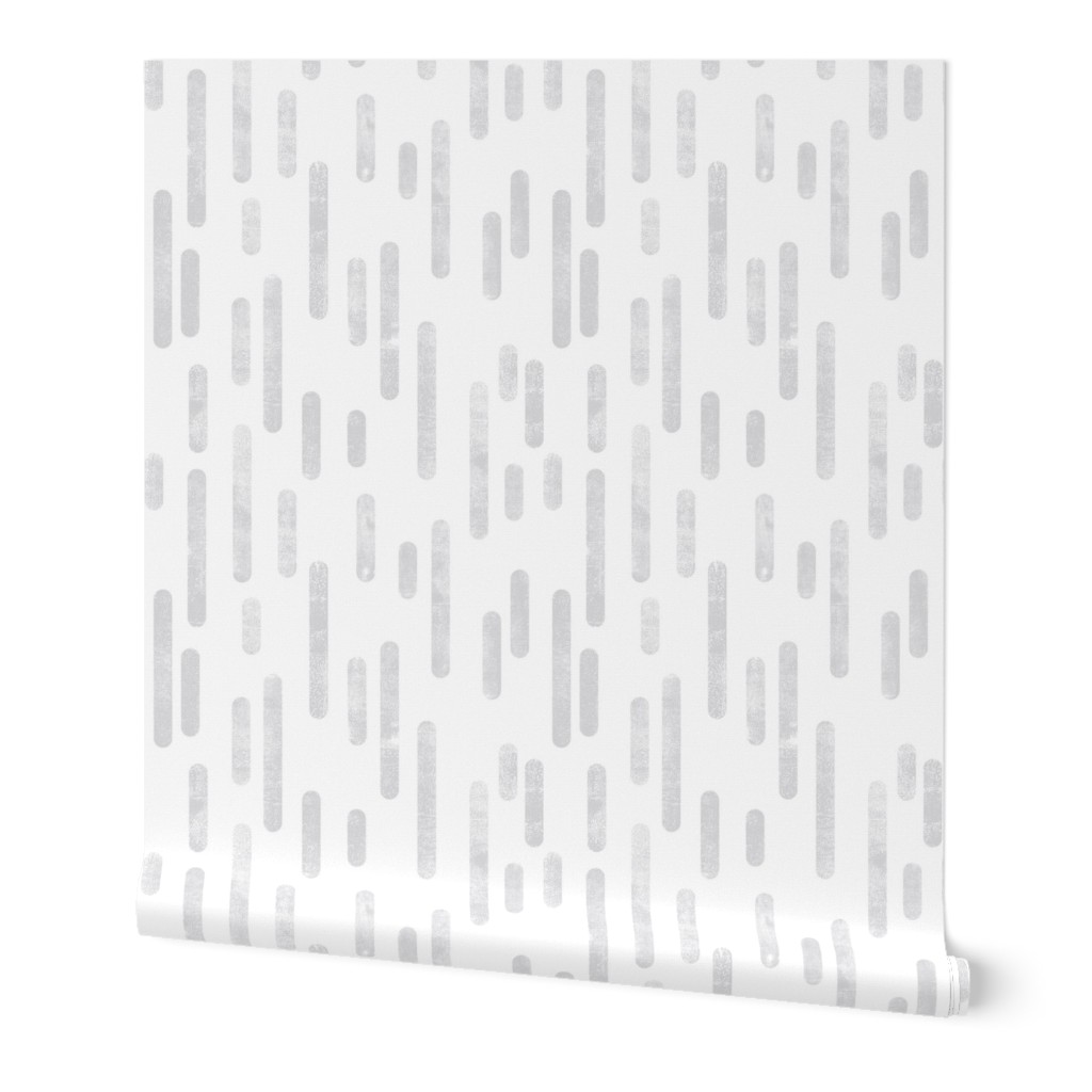 Pale Gray on White Inky Rounded Lines Pattern