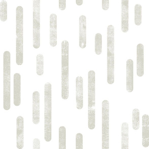 Beige on White | Large Scale Inky Rounded Lines Pattern