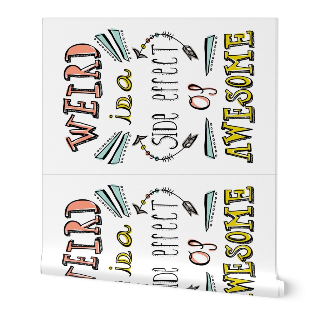 Being Weird Is Awesome Tea Towel - Typography